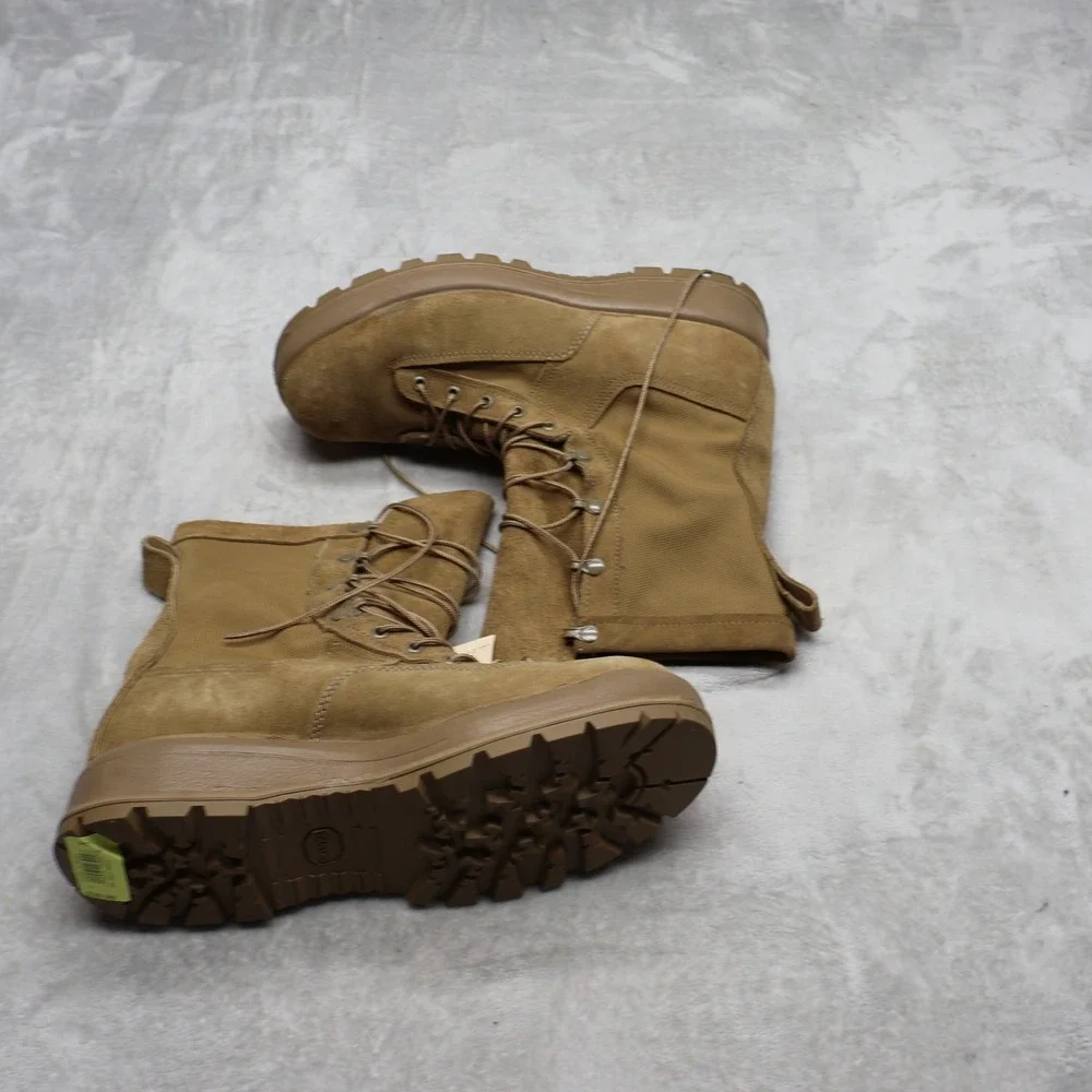 Belleville Army Combat Boots Mens 11W Brown Leather Temperate Weather USA NEW